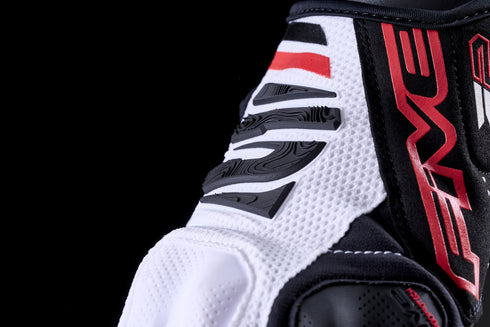 Five Gloves E2 Off-Road Enduro Gloves - White/Black/Red
