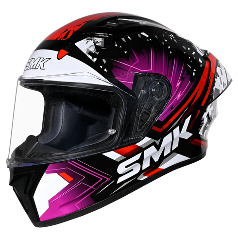 SMK Stellar Sport Flare GL219 Helmet - Black/Pink/Red