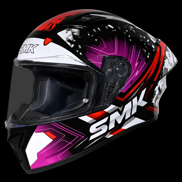 SMK Stellar Sport Flare GL219 Helmet - Black/Pink/Red