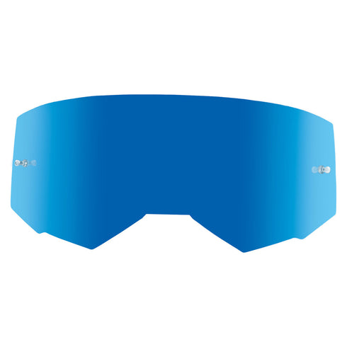 Fly Racing 2021 Single Lens W/ Post for Zone/Focus Goggles - Blue Mirror/Smoke