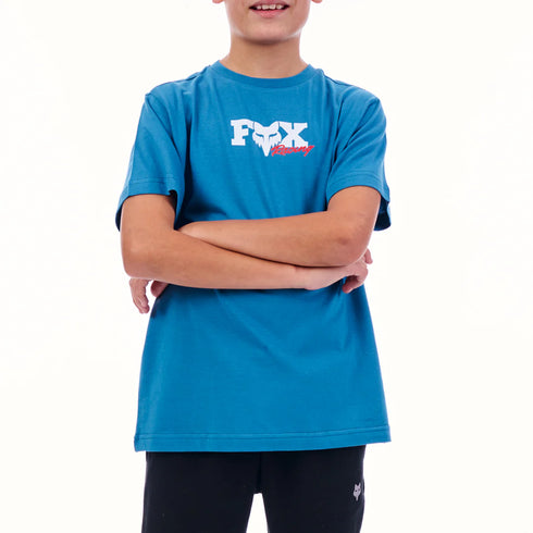Fox Racing Youth Checkered Short-Sleeve T-Shirt - Banaff Blue