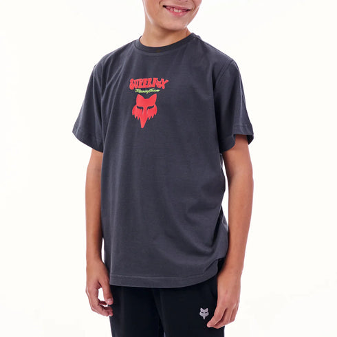 Fox Racing Youth Superfox Short-Sleeve T-Shirt - Asphalt Grey
