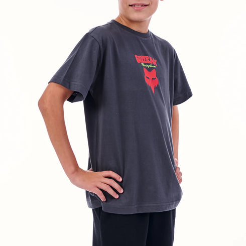 Fox Racing Youth Superfox Short-Sleeve T-Shirt - Asphalt Grey