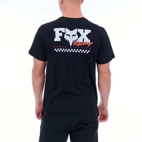Fox Racing Checkered Short Sleeve T-Shirt - Black