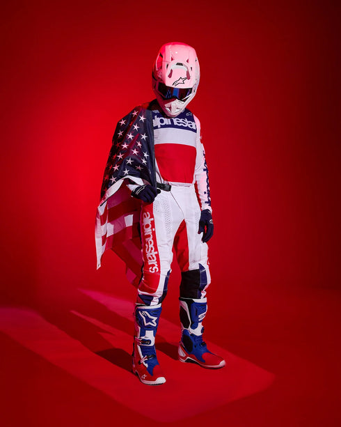 Alpinestars Limited Edition Fortitude Tech 10 Boots - Bright Red/White/Blue