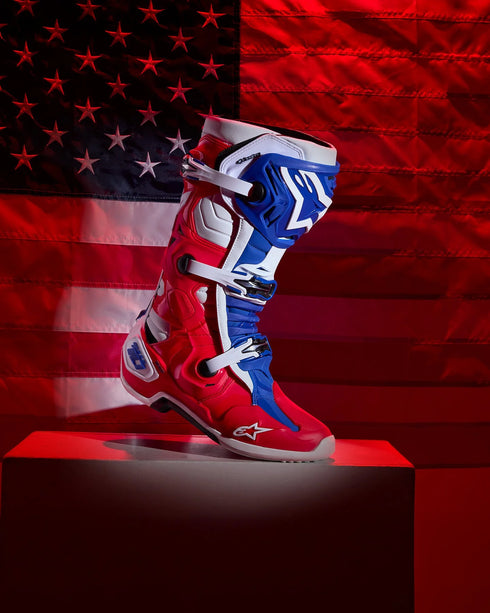 Alpinestars Limited Edition Fortitude Tech 10 Boots - Bright Red/White/Blue