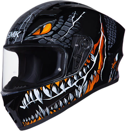 SMK Stellar Taotei Helmet - GL267 Black/Orange