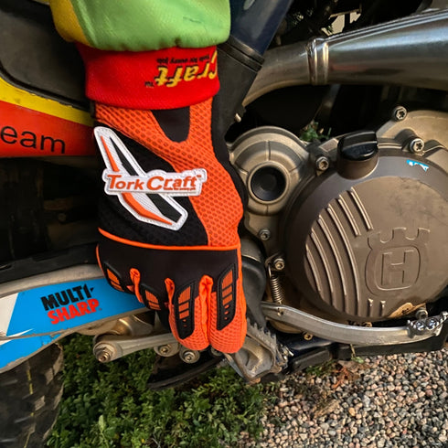 Tork Craft Limited Edition Synthetic Leather Racing Gloves - Orange