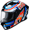 SMK Stellar Graffiti Helmet - GL237 Blue/ Red/White