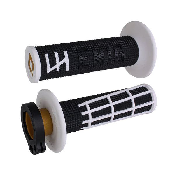ODI Emig 2.0 V2 Lock-On Grip Set - Black/White