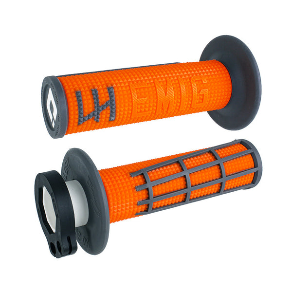 ODI Emig 2.0 V2 Lock-On Grip Set - Orange/Graphite