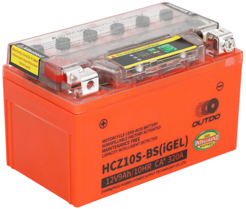 OUTDO iGEL Maintenance Free Motorcycle Battery - HCZ10S-BS