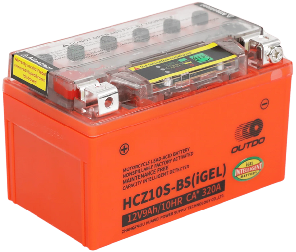 OUTDO iGEL Maintenance Free Motorcycle Battery - HCZ10S-BS