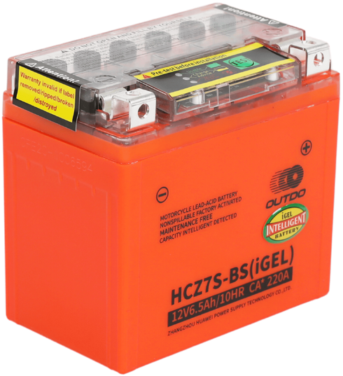 OUTDO iGEL Maintenance Free Motorcycle Battery - HCZ7S-BS