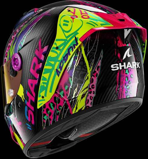 Shark Aeron Fawn Helmet - DVY (Carbon/Violet/Yellow)