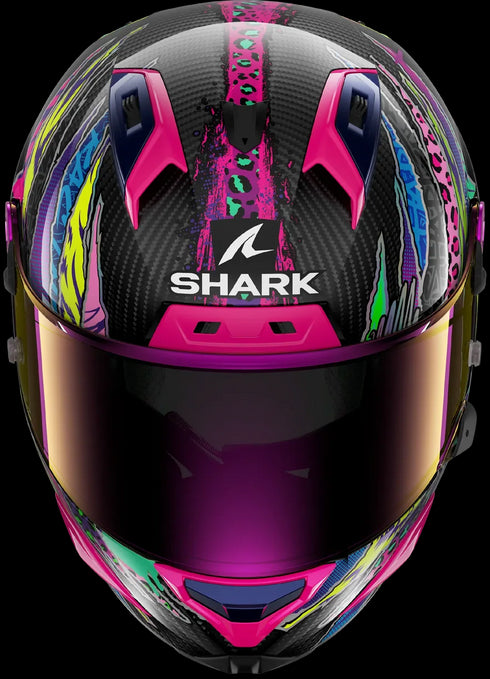 Shark Aeron Fawn Helmet - DVY (Carbon/Violet/Yellow)