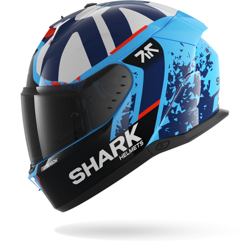 Shark Skwal I3 Replica Helmet - Raul Fernandez BBW (Blue/Blue/White)