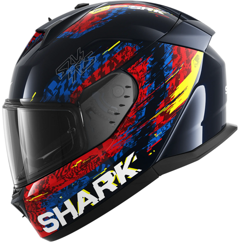 Shark D-Skwal 3 Speed-Vib Helmet - BRB (Blue/Red/Blue)