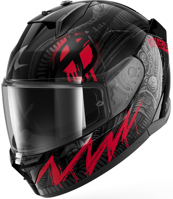Shark D-Skwal 3 Shiever Helmet - KAR (Black/Anthracite/Red Gloss)
