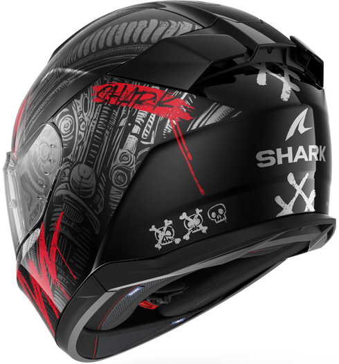 Shark D-Skwal 3 Shiever Helmet - KAR (Black/Anthracite/Red Gloss)