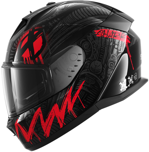 Shark D-Skwal 3 Shiever Helmet - KAR (Black/Anthracite/Red Gloss)