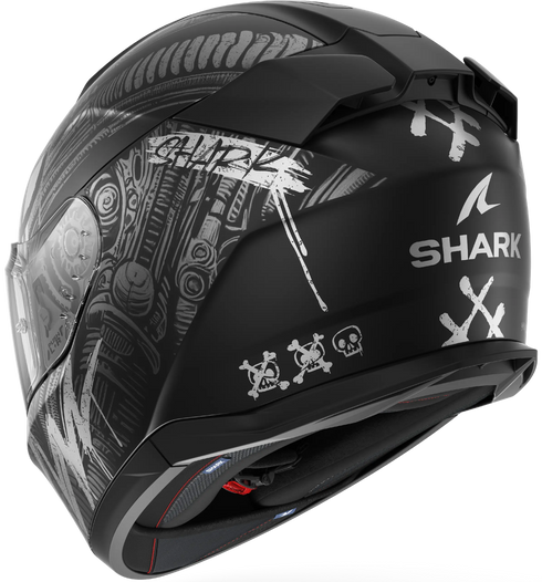 Shark D-Skwal 3 Shiever Helmet - KAS (Black/Anthracite/Silver Matt)