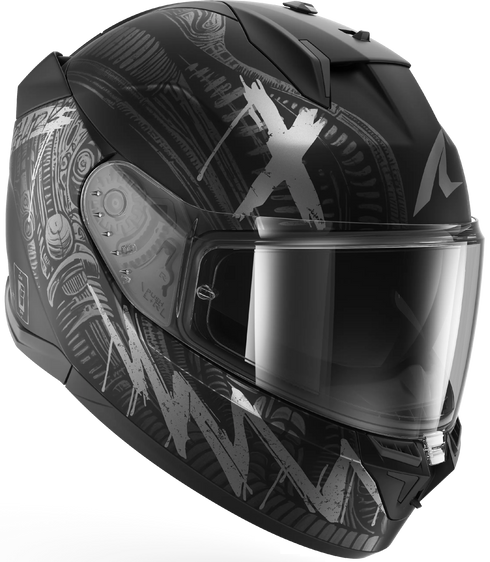 Shark D-Skwal 3 Shiever Helmet - KAS (Black/Anthracite/Silver Matt)