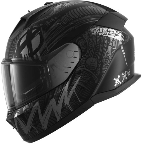 Shark D-Skwal 3 Shiever Helmet - KAS (Black/Anthracite/Silver Matt)
