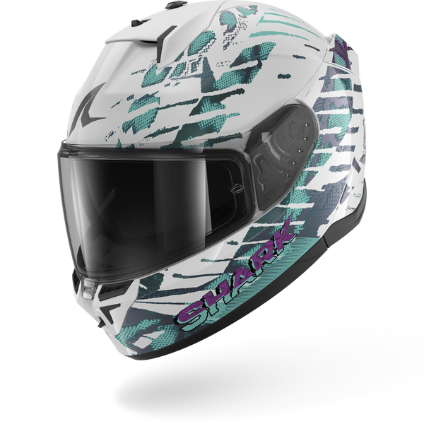 Shark D-Skwal 3 Reptaia Helmet - WXW (White/Cameleon/White)