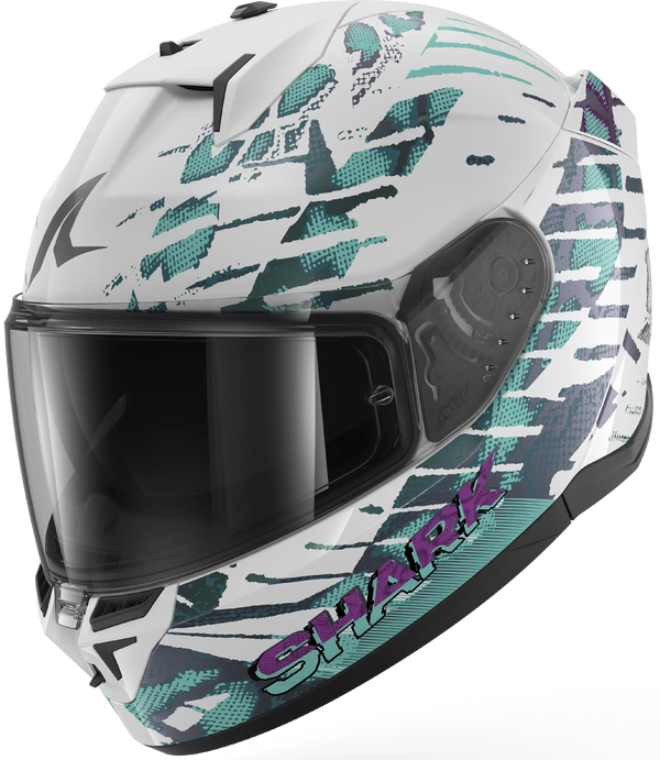 Shark D-Skwal 3 Reptaia Helmet - WXW (White/Cameleon/White)