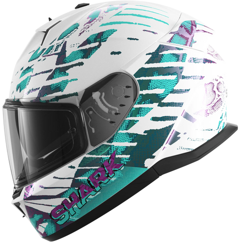 Shark D-Skwal 3 Reptaia Helmet - WXW (White/Cameleon/White)