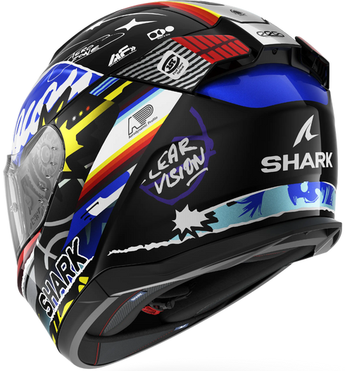 Shark D-Skwal 3 Streetrush Helmet - KBU (Black/Blue/Chrome)