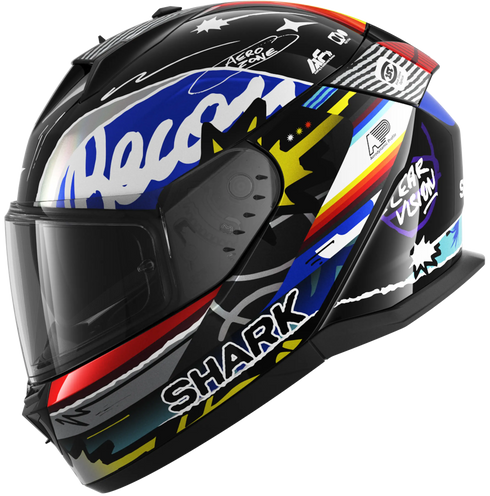Shark D-Skwal 3 Streetrush Helmet - KBU (Black/Blue/Chrome)