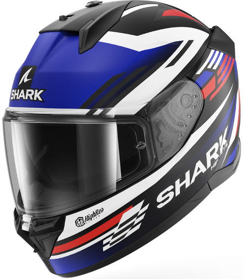 Shark D-Skwal 3 Firstlap Helmet - KBR (Black/Blue/Red Matt)