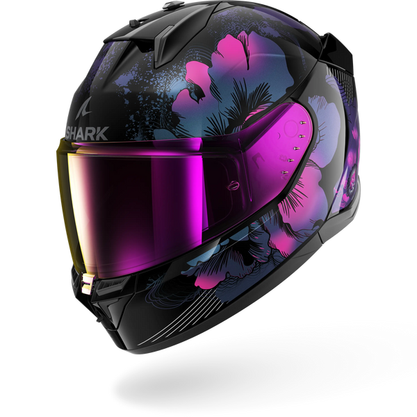 Shark D-Skwal 3 Mayfer Helmet - KVX (Black/Violet/Glitter)