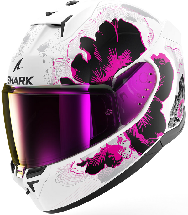Shark D-Skwal 3 Mayfer Helmet - WVA (White/Violet/Anthracite)