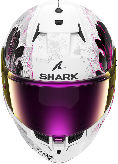 Shark D-Skwal 3 Mayfer Helmet - WVA (White/Violet/Anthracite)