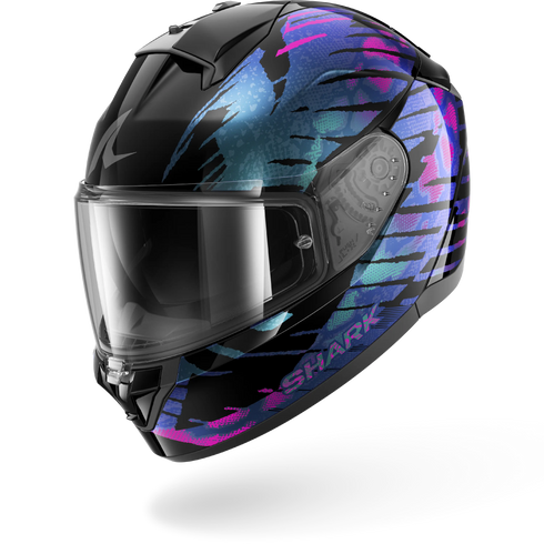 Shark Ridill 2 Reptaia Helmet - KVX (Black/Violet/Glitter)