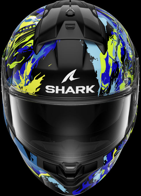 Shark Ridill 2 Raging Beast Helmet - KBG Black/Blue/Green