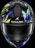 Shark Ridill 2 Raging Beast Helmet - KBG Black/Blue/Green
