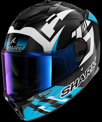 Shark Spartan GT Pro Carbon Zarco Track Helmet - DWB (White/Blue)