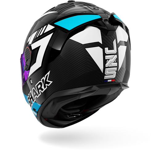Shark Spartan GT Pro Carbon Johann Zarco Track Racer Replica Helmet - DWB (Carbon/White/Blue) — Motorcycle Helmets (image 2…