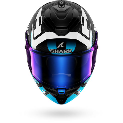 Shark Spartan GT Pro Carbon Johann Zarco Track Racer Replica Helmet - DWB (Carbon/White/Blue) — Motorcycle Helmets (image 3…