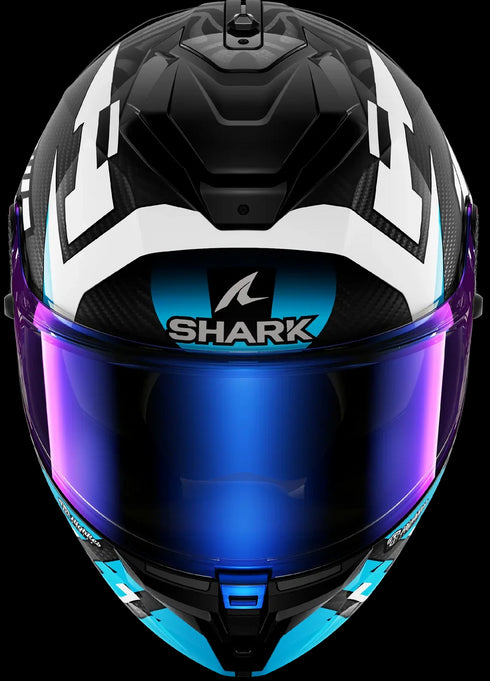 Shark Spartan GT Pro Carbon Zarco Track Helmet - DWB (White/Blue)