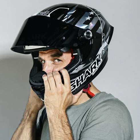 Shark Aeron-GP FIM 2 Racing #2 Johann Zarco Winter Test 2026 Replica Helmet - DAU (Carbon/Anthracite/Chrome)
