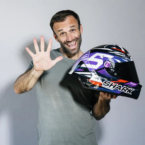 Shark Aeron-GP FIM 2 Racing 2# Johann Zarco Signature 2026 Replica Helmet - DVU (Carbon/Violet/Chrome)