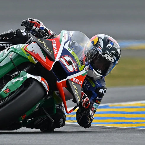 Shark Aeron-GP FIM 2 Racing #2 Johann Zarco GP De France 2026 Replica Helmet - DUR (Carbon/Chrome/Red) — Motorcycle Helmets…