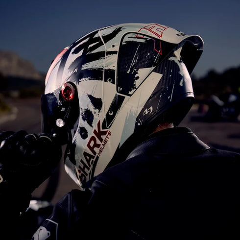 Shark Aeron-GP FIM 2 Racing Johann Zarco Suzuka 2026 Replica Helmet - DWK (Carbon/White/Black)