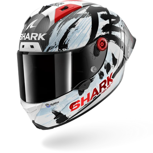 Shark Aeron-GP FIM 2 Racing Johann Zarco Suzuka 2026 Replica Helmet - DWK (Carbon/White/Black)