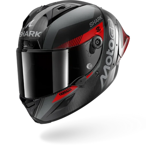 Shark Aeron-GP FIM 2 Racing MotoGP Graphic Helmet - DAR (Carbon/Anthracite/Red)